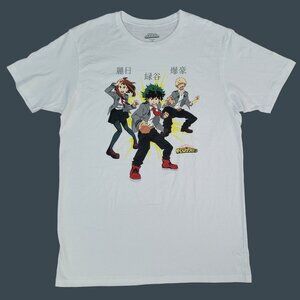 My Hero Academia Anime White Graphic T-Shirt
